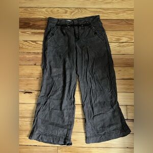 Pilcro And The Letterpress Wide Leg Cropped Brown Cargo Pants Size 25